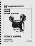 Gaf 2000 S, 3000 Sears 3G-9285C Sound Projector Service & Repair Manual. Fixed Price $20.00.
