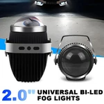 2X 2.0'' Bi Led Fog Lights Projector Len Hi-lo 80W 10000LM Universal Retrofit. Fixed Price $62.98.