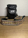Vintage Kodak 1970S Wide Woven Retro Hippie Camera Neck Strap & Leather Case Euc. Fixed Price $20.00.