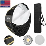Us Nicefoto 120CM Parabolic Umbrella Softbox Bowens Mount With Grid For AD400PRO. Fixed Price $115.00.
