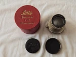 Orig. Leica Leitz Nickel Summar 5CM F2 Sm Lens S#: 208XXX W/caps Box In Ext+. Fixed Price $3999.95.