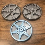 3X Vintage 8MM 200 5 Metal Film Reel W/ Tower Canister Lot Sears Compco. Fixed Price $23.99.