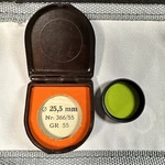 Carl Zeiss Ikon 25,5MM NR.366/55 GR55 Green Filter The Original Bakelite Case. Fixed Price $19.99.