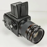 Hasselblad 500C/M Black Medium Format Camera + Cf 120MM T* Lens A12 Film Back. Fixed Price $2199.99.