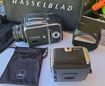 Hasselblad 500 C/m Medium Format Camera Zeiss 80MM Lens Cla Serviced Extra Back. Fixed Price $2695.00.