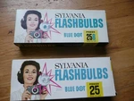 Lot Of Boxes Sylvania Blue Dot Flash Bulbs 24 Total & 25B. Fixed Price $12.99.