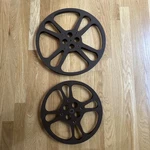 Metal Film Reel Goldberg Bros 12" + 15 Made In Usa Brown 4 Holes Vtg (set Of 2). Fixed Price $29.99.