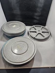 Vintage 7" Metal 8MM Empty Film Reels & Cannisters Brumberger Compco S7. Fixed Price $45.00.
