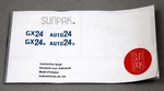 Genuine Sunpak GX24 AUTO24 Electronic Flash Owners Manual Instruction Book. Fixed Price $9.95.