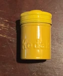 Vintage Metal Tin Film Canister Holder With Lid Yellow - Kodak J791. Fixed Price $15.00.