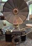 Zeiss-ikon Contaflex Ii Camera With Alpex Flash, Case And Box. Fixed Price $95.00.
