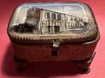 Antique French Eglomise Souvenir Jewelry Box Casket Le Puy C1900. Fixed Price $127.61.