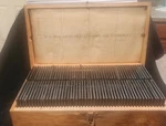 Antique Eastman Kodak 100 Lantern Slides Original Wood Box 4" 3.25". Fixed Price $85.00.