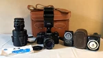 Minolta X-9 Camera, Rolev M.G.52MM Skylight Lens, Diamond C514 Bag, & Ge Meters. Fixed Price $59.99.