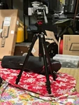 Bogen 3130 Tripod Head W/ Manfrotto 055XDB With 555B Leveling Center. Fixed Price $250.00.