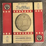 Goldberg Bros. Reflex Reel Metal Dust Proof Can 8MM 400 Foot Film Original Box. Fixed Price $33.99.