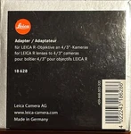 Leica 18628 Adapter (for Lenses To 4/3 Body) New. Fixed Price $295.00.