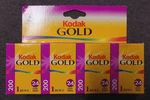 Kodak Gold 35MM Color Film, Iso 200, 24 Exp, Rolls, Nos. Fixed Price $80.00.