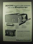 1960 Bell & Howell 754Y Explorer Projector Ad. Fixed Price $19.99.