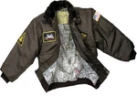 Kids Aviator Flight Jacket W/ Insignia Patches & Wwii Map Lining Rothco 7675. Fixed Price $63.99.