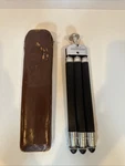 Vintage Bilora Biloret 1017 Tripod With Leather Case 9" To 36". Fixed Price $7.99.