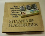 Vtg New Old Stock Box Sylvania Blue Dot 24 Store Display. Fixed Price $150.00.