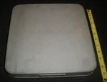 Dist. By Hollywood Film Co. Cinema Movie Reel 11 Inch Metal Container. Fixed Price $14.99.