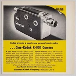 1955 Print Ad Cine-kodak K-100 16MM Movie Cameras Eastman Rochester,new York. Fixed Price $11.86.