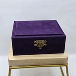 Vintage Royal Purpl Velvet Presentation Box Interior Gold Latch Jewelry Case 5 4. Fixed Price $16.50.
