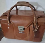 Nikon FB-11 Pro Brown Leather Compartment Hard Case Bag For 2 Slr Cameras Lenses. Fixed Price $37.80.