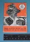 Bolex Paillard U-62 Electric Motor For H16 H8 Instruction Manual Original Vtg. Fixed Price $14.98.
