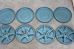 8 Mm Reels And Canisters Compco 200 Feet Empty Blue Lot Of 4. Fixed Price $34.99.