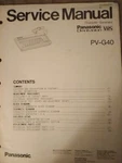 Panasonic PV-G40 Service Manual Character Generator Original. Fixed Price $19.99.