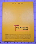 Vintage Kodak Dry Mounting Tissue 150 Sheets 8 X 10 - Sealed. Fixed Price $71.25.