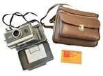 Vintage Polaroid Automatic 340 Land Camera W/ Kam-ra Cowhide Leather Bag 878X. Fixed Price $45.70.