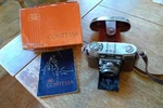 Vintage Zeiss Ikon Contessa Rangefinder 35MM Film Camera, Orig Box, Manual, Case. Fixed Price $129.00.