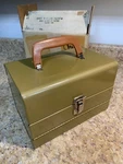 Vintage New Box Logan 8MM Film Metal Chest 12 Reels And Cans. Fixed Price $14.99.