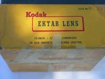 Rare Vintage Kodak Ektar Lens 12" Ilex Syncro Shutter. W/ Insert Box Only. Fixed Price $65.00.