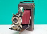 Kodak No Folding Pocket Camera C-3 Red Bellows Bausch Lomb Lens Volute Shutter. Fixed Price $350.00.