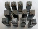Vintage Lot 12 Lead Letter Printing Antique Press Type Set Blocks Us Flags Bell. Fixed Price $15.01.
