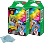 Instax Mini Instant Rainbow Film, 20 Sheets + Bluebirdsales Microfiber Cleaning. Fixed Price $87.99.