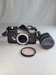 Mint Black Asahi Pentax Spotmatic 35MM Film Camera + 49MM F/1.8 Lens W/ Case. Fixed Price $249.99.