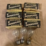 Sylvania Super Press 40 Flashbulb Set Of 9, Nos (6 In Boxes). Fixed Price $35.00.