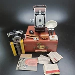Polaroid 95A Speedliner Land Camera Lot+kodak Duex Vintage+case+flash+manual. Fixed Price $79.96.