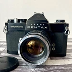 Pentax Spotmatic Slr 35MM Film Camera Black W/ Super-takumar 55MM F1.8 Lens!. Fixed Price $69.00.
