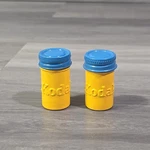 (2) Vintage Kodak Metal Film Canisters Blue/yellow (empty). Fixed Price $19.99.