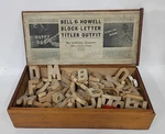 Rare 1950'S Bell & Howell 2.5" Wood Block Letter Titler Outfit. Fixed Price $190.00.
