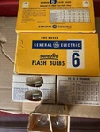 24 Nos Vintage General Electric #6 No. Sure Fire Flash Bulbs Packaging.. Fixed Price $21.95.